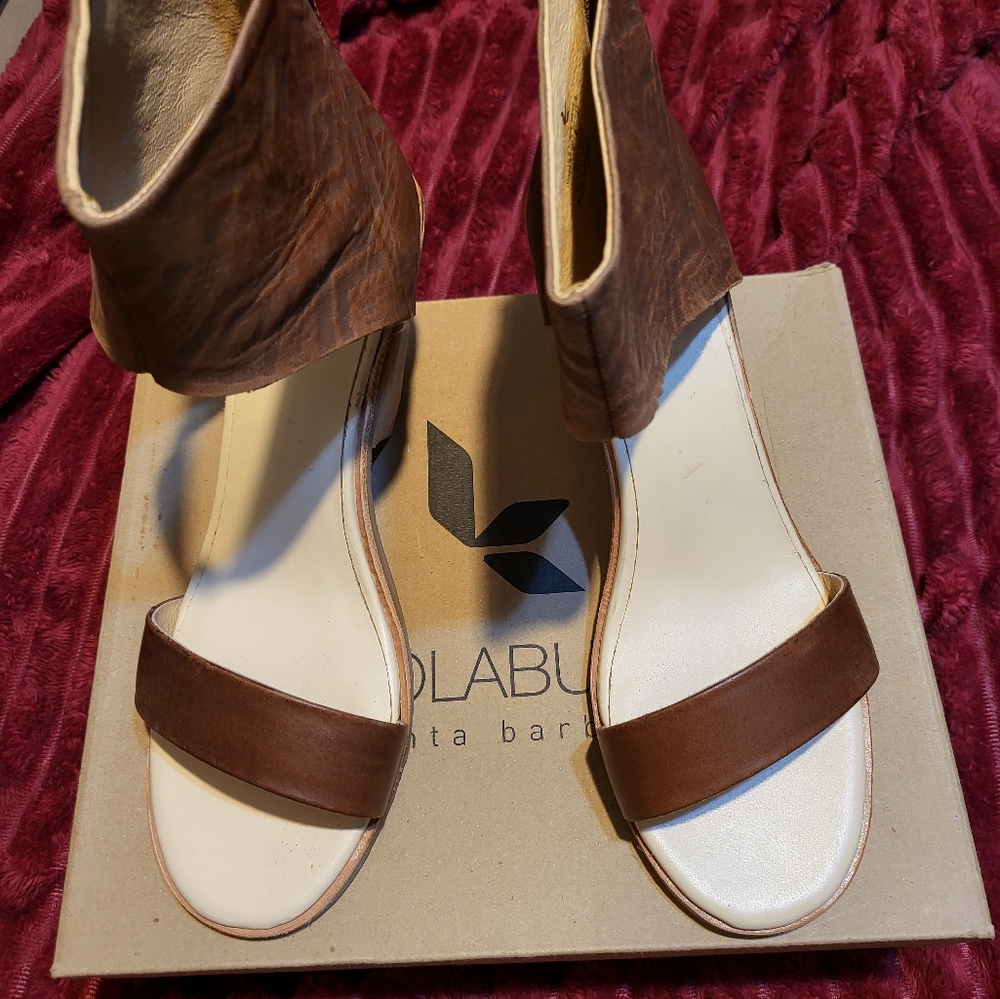 KOOLABURRA Ankle Strap Peonie Leather Heeled Sandals Santa Barbara size 11 size